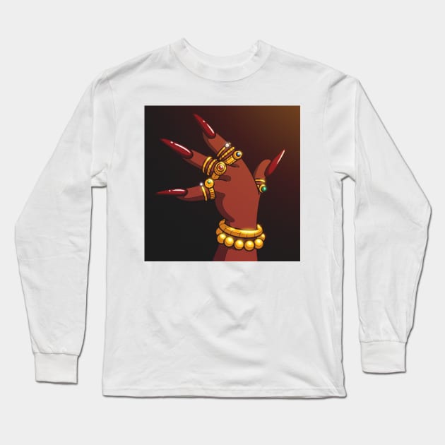 Jurry | Black Afrocentric Art Long Sleeve T-Shirt by artofbryson